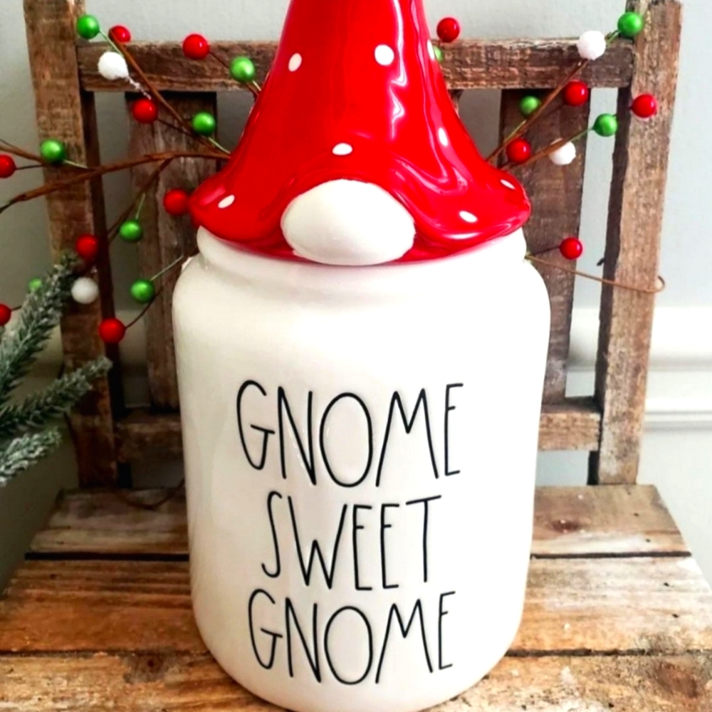 Rae Dunn Gnome Sweet Gnome Canister